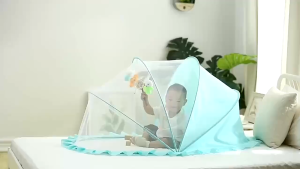 Portable Folding Baby Mosquito Net Space Saving Full Enclosed Anti Mosquito Net for Toddler 0-6Y