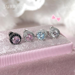 Surprise Full Drill Flashing Bulb Earrings Womens Medical Titanium Steel Sleepwear Friendly  out Fashion Jewelry