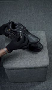 NAZ RANGER - Sepatu Sneaker Premium Pria Kasual Sport Hitam Polos Sol Dijahit Sepatu Pria 100% LOKAL