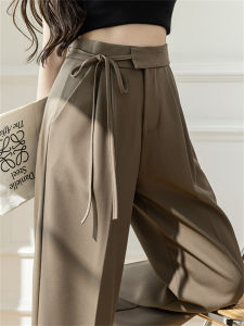 High Waist Wide Leg Suit Pants Autumn Winter Professional Womens Fashion Spring Summer Trousers Drapey Straight Cut