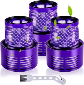 3 Pack V10 Filters Replacement Parts Compatible with Dyson V10 Cyclone Series Cyclone V10 Absolute Cyclone V10 Animal V10 Total Clean SV12 Replace Part No. 969082-01