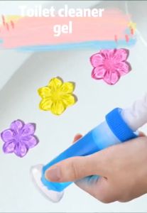 Gel Toilet Bowl Cleaner Flower Stamp Toilet Deodorizing Gel Stamp Toilet Flask Odor Remover