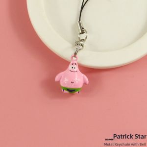 Fashionable Metal Mobile Phone Pendant Cartoon Bell Lanyard USB Drive Anti-Lost Car Keychain Bag Pendant 8090 Brand
