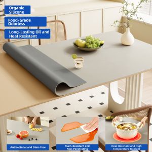 SHULIAN | Chewable Non-Toxic Silicone Table Pad Oil Water Heat Resistant No Formaldehyde