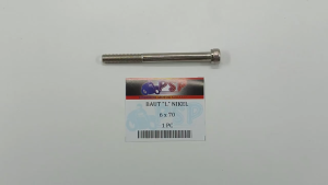 Baut L Nikel 6 x 70 (Harga Per 1 PCS) - Baut 10 Kunci L 5 Drat 6 mm x Panjang 70 mm
