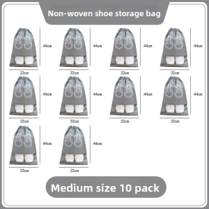 MONLEYTA | Travel Shoe Storage Bag Drawstring Closure Space Saving Dustproof Moisture Proof Mold Proof Shoe Organizer Bag