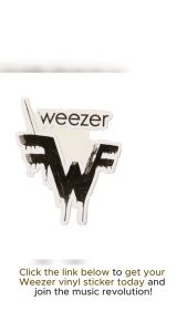WEEZER BAND VINYL STICKERS