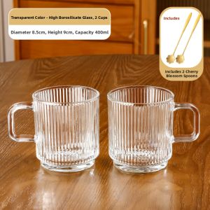 YAGANG | Heat-Resistant Clear Patterned Glass Cup