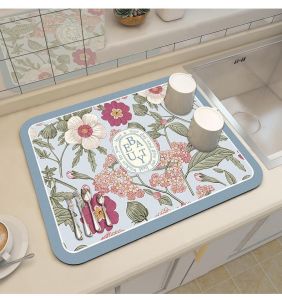 ALAS TATAKAN PIRING DIATOMITE ALAS PIRING DAPUR PLACEMAT SERAP AIR TAHAN PANAS