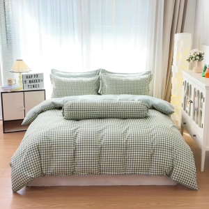 MAKKO Comfy Collection Cotton Blend Fitted Bedsheet with Pillow and Bolster Case | Quilt Cover Sold Separately