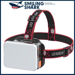 Smiling Shark Sensor Headlight TD8009 Head Work Light COB Lampu Sorot Super Terang USB Rechargeable Strong Lampu Kerja Perbaikan Mobil Outdoor Working Lighting Headlamp Waterproo