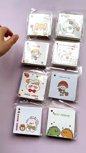 80 Sheets Sticky Notes Set Labels Cartoon Notebook Office School Stickers Memo pad