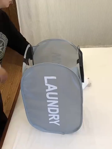 Fabric Foldable Large Capacity Dirty Clothes Washing Laundry Basket Washable Mesh Fabric Storage Bag