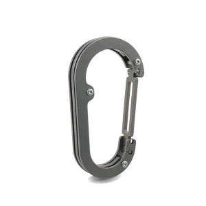 Titanium Alloy D-type Hook Carabiner Outdoor Backpack Tools Camping Climbing Buckle Fishing Hook Keychain Lock Buckle Snap Clip