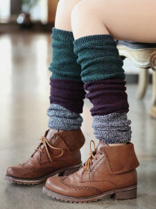 Autumn and Winter Womens Lengthened Wool Keep Warm over the Knee Bunching Socks