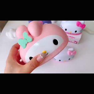 Dreamo Sanrio Soap Dishes Cartoon Kuromi Melody Soap Box Bathroom Sink with Lid Drain Laundry Soap Tray Box for Household 库洛米美乐蒂造型肥皂盒