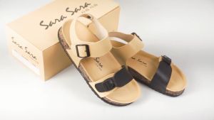 Sara Sara SELLY Sandal Selop Wanita Kekinian Sandal Wanita Tali Belakang Birken Sol Puyuh Terbaru