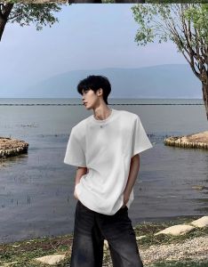 Cleanfit เสื้อยืดแขนสั้นสีดำทรงสลิมฟิตสำหรับผู้ชาย ทรงปกติ ผ้าฝ้ายคุณภาพสูง ระบายอากาศได้ดี ทรงหลวม แฟชั่นฤดูร้อน