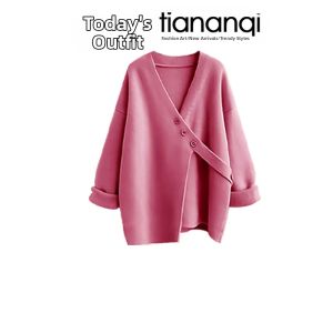 TIANANQI | Fashion Elegant Slim Pink Sweater Shirt Flared Pants 3-piece Set