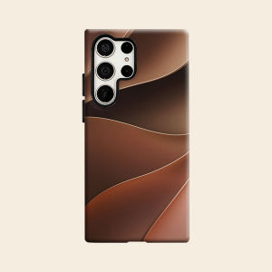 Brown Curve Luxury Fashion Full Lens Protective Case for Samsung Galaxy S26 S25 S24 A56 A36 Plus Ultra