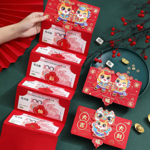 YESPERY 2026 New Year Red Packet Zodiac Horse Folding Red Envelope Chinese Spring Festival Ang Pao 马年折叠红包