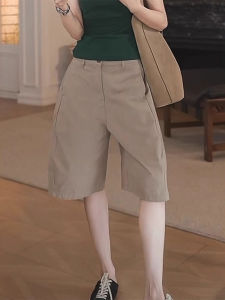 Shalldoer | Korean Style Loose Youthful Fashionable Five-Quarter Wide Leg Pants Womens Casual High Waist Trousers Summer 2025 New Arrival