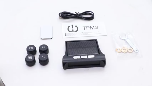 Tire Pressure Monitoring System Solar Car Pressure Alarm System Display + 4 External Sensors