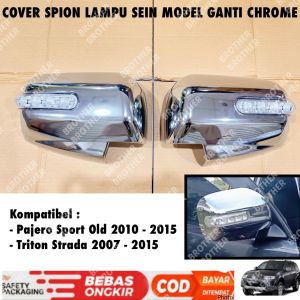 Cover Spion Pajero Triton Sport Strada Lama Old 2010 2014 2015 Model Ganti Lampu Sein Chrome