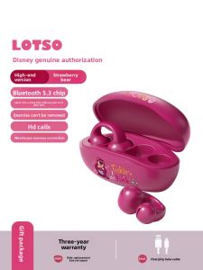 Disney Collaborative Wireless Bluetooth Earclip Bone Conduction Headphones Long Battery Life New 2025 Non-invasive Audio