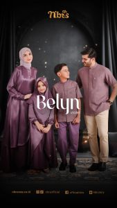 Sarimbit Nibras Rayya Series 2024 BELYN VIOLET Baju Keluarga Muslim Kemeja Couple set Family Seragam Lebaran
