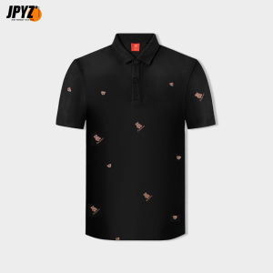 Mens Short Sleeve POLO Shirt Embroidered Heavy Duty Casual Sports Style Turn-down Collar T-shirt Cotton 100% Summer Fashion