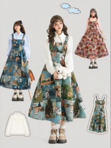 KEIKO | Elegant Floral Style French Vacation Waist Slimming Long Dress