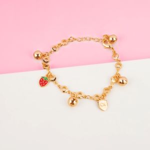 Collexion Strawberry Bracelet Anak Lapis Emas Gold Plated