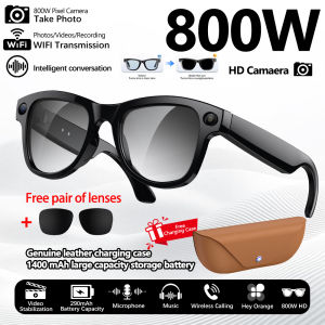 2026 Smart Glasses 800W HD Camera Video Recording Photo HD Audio AI Translation 300mAh Touch Control AI Assistant Smart Glasses