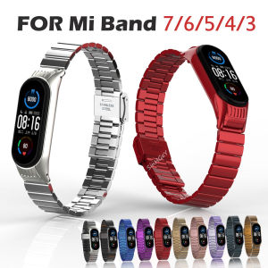 Metal Strap for Mi Band 7 Strap Mi Band 6 5 4 3 Metal Stainless Steel Xiaomi band Replacement Wristband