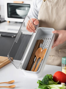 Onlycook Home Use Dustproof Kitchen Utensil Storage Box Disinfecting Cabinet Chopsticks Holder Spoon Storage Rack Plastic