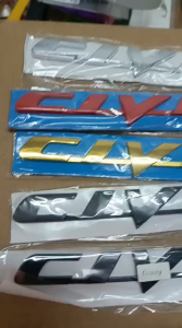 Honda Civic FD Black Matte Black Gold Red Logo Emblems Full Set