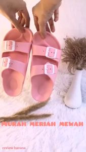 Sandal Tali Wanita Terbaru Sendal Selop Tali Hazana Wanita Kekinian Murah