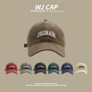 【WJ】ฤดูใบไม้ร่วงและฤดูหนาวเลดี้กาแฟสีเข้มหมวกดึงหมวกเบสบอลผ้ากำมะหยี่หมวกเบสบอลปักตัวอักษรมัลติฟังก์ชั่แสดงใบหน้าเล็กกว้างโค้งหมวกผู้ชายหมวกแก๊ปแฟชั่น