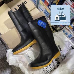 รองเท้าบูท CANUE สีดำพื้นเหลือง ยาว12นิ้ว