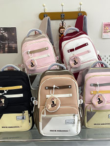 Túi Đeo Vai Dung Tích Lớn Phong Cách Tươi Mới Dễ Thương Cho Học Sinh Thường Ngày Túi Đeo Vai Bằng Vải Polyester Có Khóa Kéo