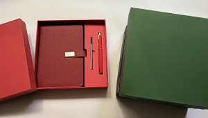 Luxury Office Writing Set | Elegant Notepad + Ballpoint Pen & Refills | Executive Gift Box/Corporate Gift/Set Hadiah 礼品盒