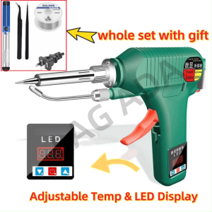 Upgraded Adjustable Temp LED Display Electric Soldering Iron 80w Hand-Held Heating Automatic Tin Feeding Welding Repair Tool Welding Tools