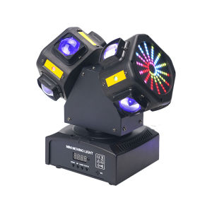 2026 New Double Head Moving Head Stage Light RGB LED Laser DMX512 28CH DJ Disco Party Club Lighting with Sound Control