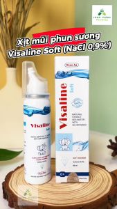 Bình xịt phun sương VISALINE SOFT 09% - Vệ sinh mũi hàng ngày cho bé dùng được cho trẻ sơ sinh (Chai 60ml)