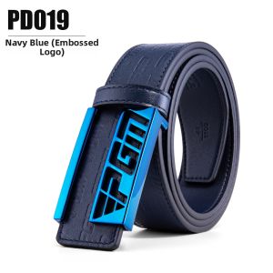 PGM GOLF | Mens 3D Embossed Logo First Layer Cowhide Alloy Buckle Belt