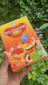 Trà đào Sing Việt (Hộp 270g - 18 gói) Hương vị thơm mát - giải nhiệt cơ thể