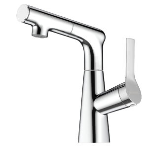 YALANDENG | Pull-Out Bathroom Faucet with Hot and Cold Water