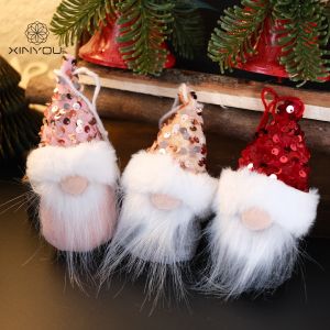 Christmas Decorations Bright Sequins Faceless Old Man Ornament Christmas Tree Decoration Festive Accessories Gifts