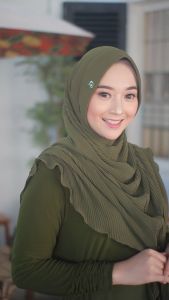 JILBAB DAFFI ALEKSHA SERIES hijab plisket bahan ceruty baby doll jilbab dengan aksen tali yang dapat dikreasikan